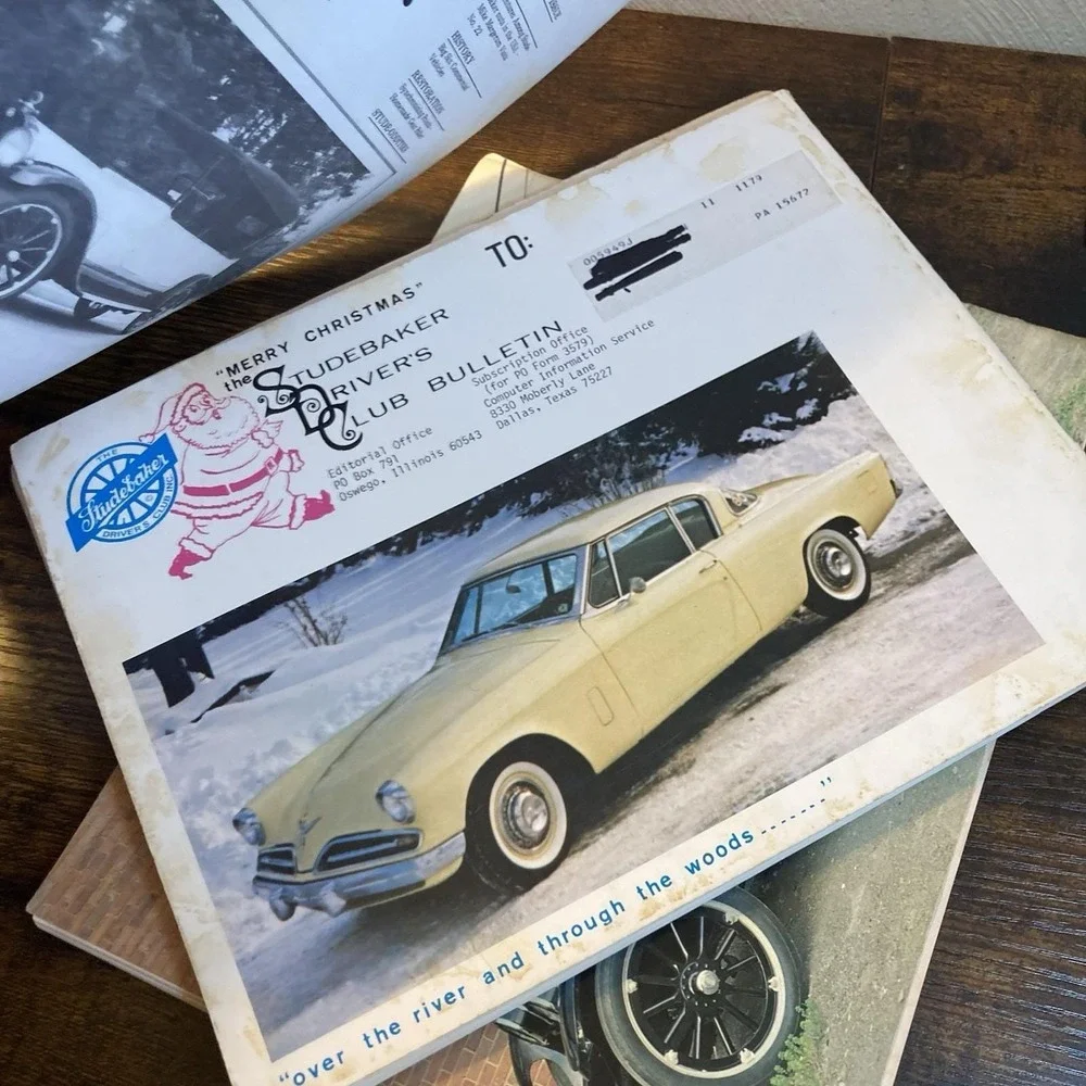 Antique Car Magazines Lot 1970s Studebaker Turning Wheels Photos Print Ads Vtg
